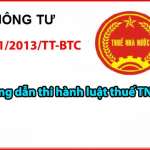 Thông tư 111/2013/TT-BTC Hướng dẫn thi hành Luật thuế TNCN